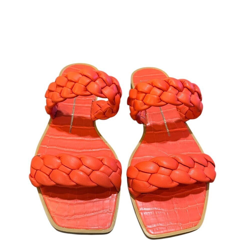 Dolce Vita Indy Slide Sandals - Size 6.5 - Color: Persimmon Stella/Orange